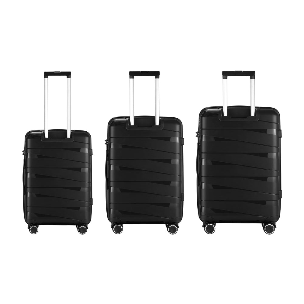 3pcs Luggage Set Travel Suitcase with TSA Lock Black