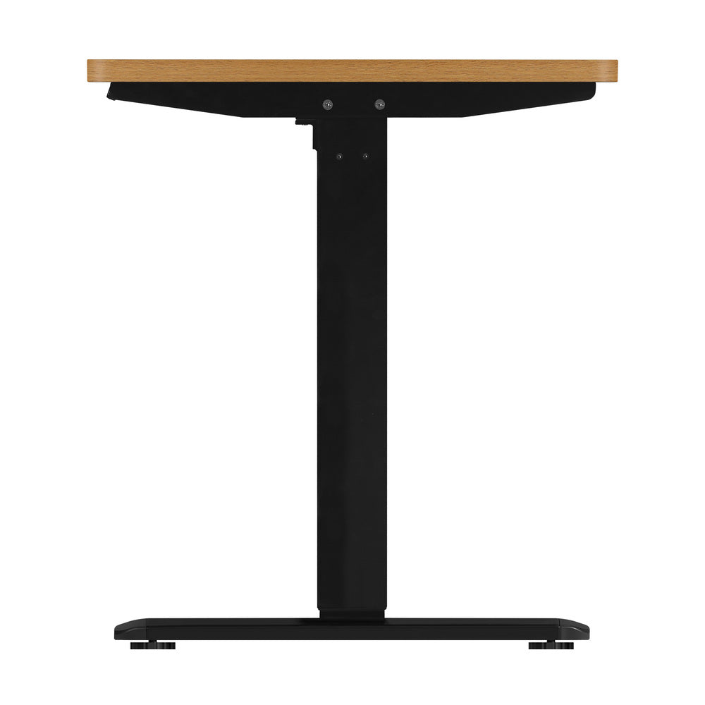 120cm Motorised Adjustable Standing Desk Black and Oak