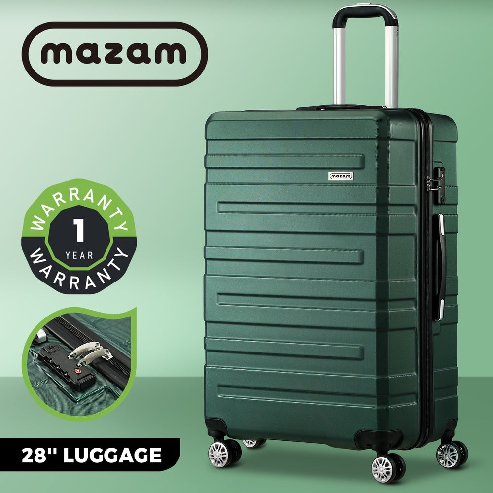 Luggage Set with TSA Lock Hard Case Green 28 Inch