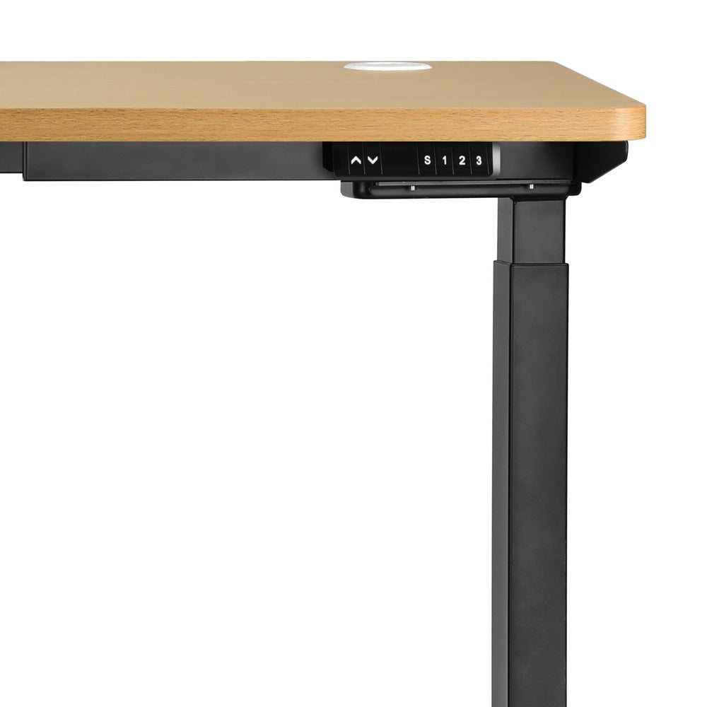 Standing Desk Dual Motor Adjustable 120cm Black and Oak