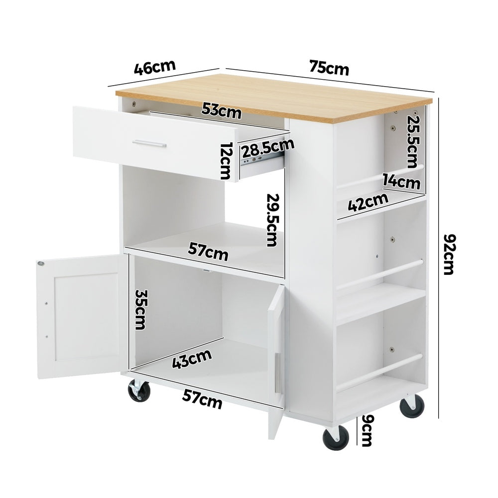 Rolling Kitchen Island Trolley Serving Cart