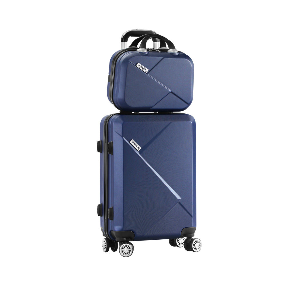 2PCS Luggage Set Hard Shell with TSA Lock Navy Blue