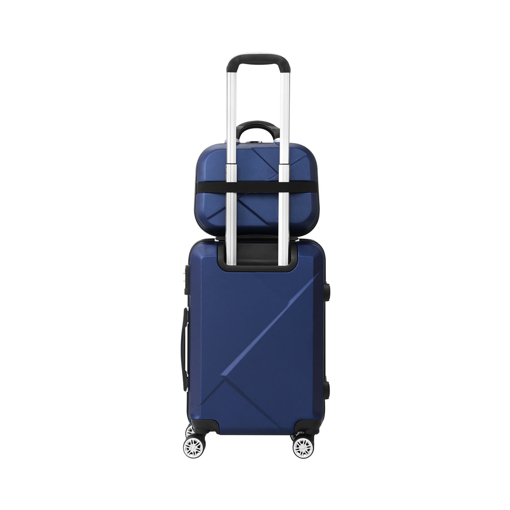 2PCS Luggage Set Hard Shell with TSA Lock Navy Blue
