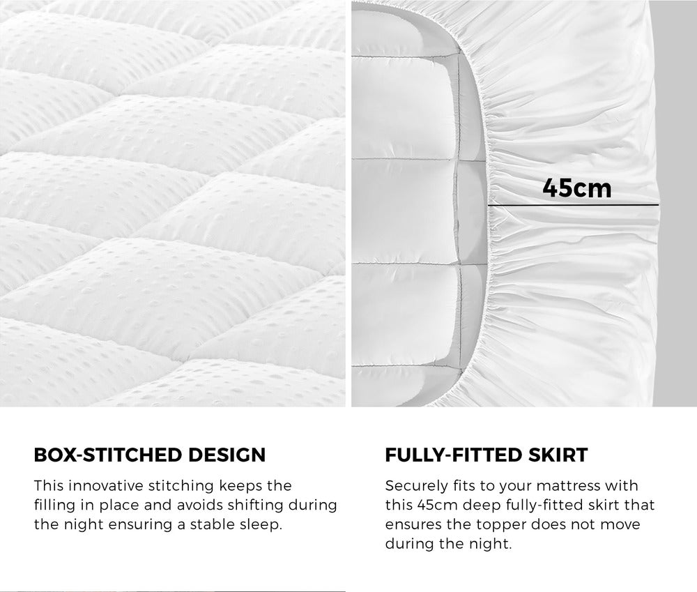 Queen Mattress Topper Pillowtop Airflow Mesh 5cm