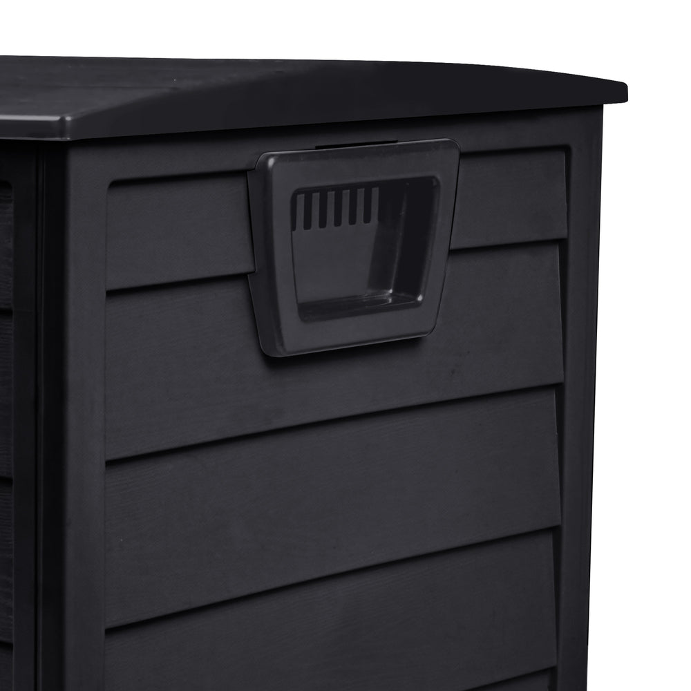 Lockable Outdoor Storage Box 290L Black