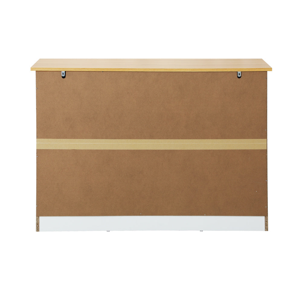 Sideboard with 2 Drawers and 2 Cabinets White Wood