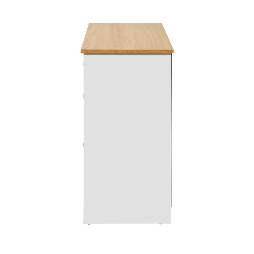 Sideboard with 2 Drawers and 2 Cabinets White Wood