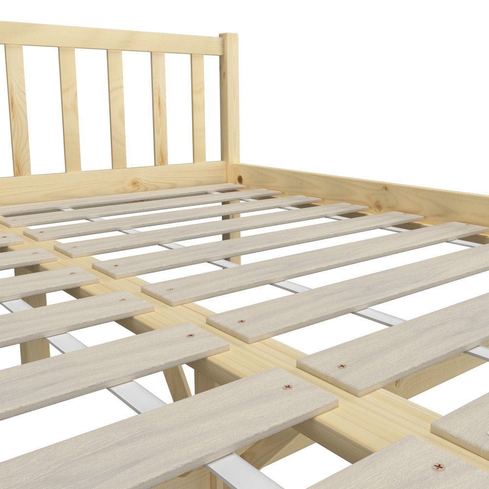 Wooden Bed Frame Queen Size with Slat Support