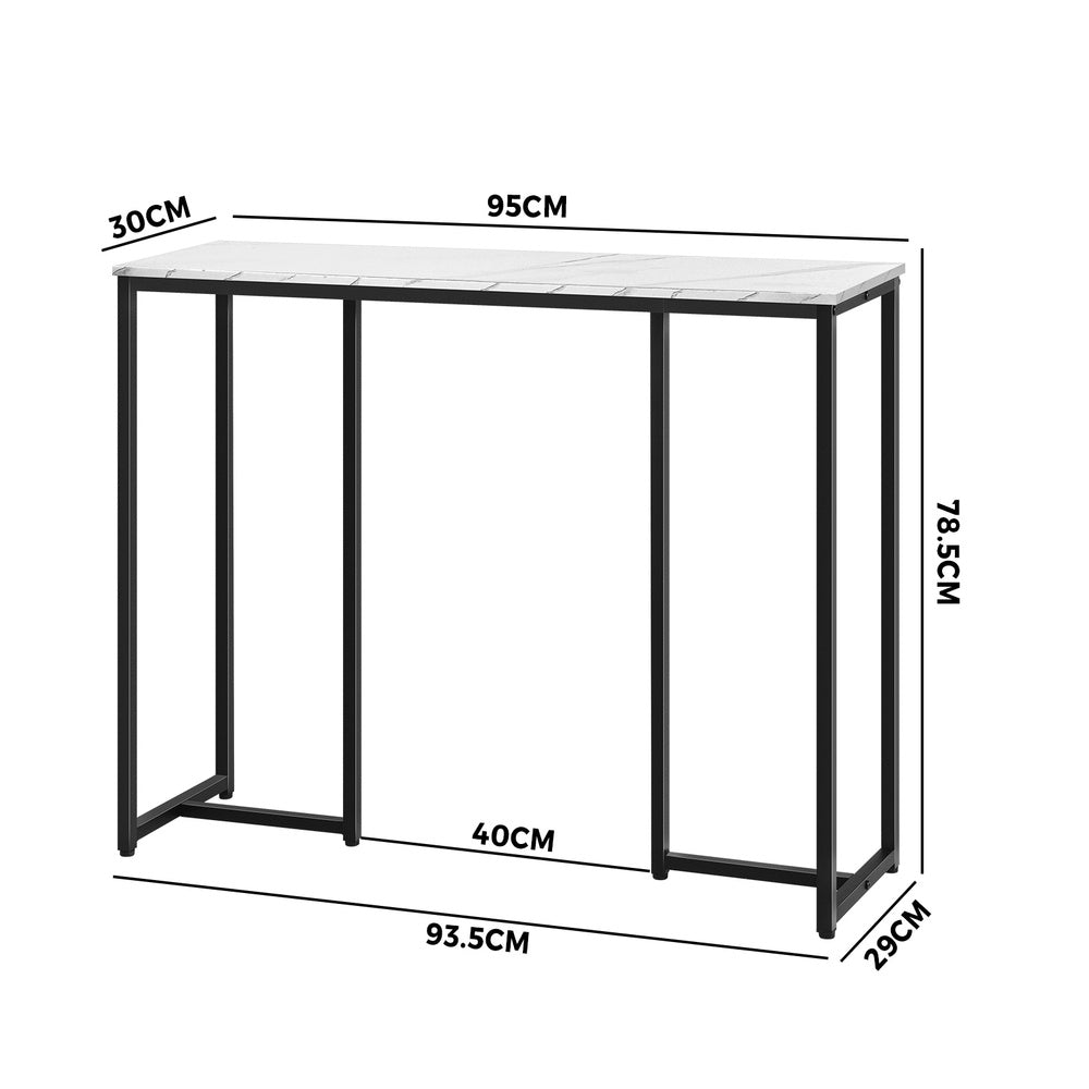 Console Table with Metal Frame