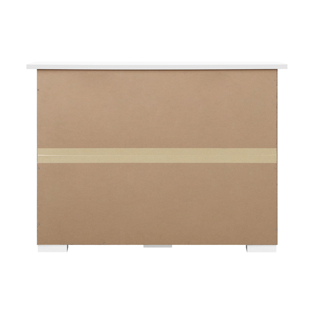 White Sideboard with Sliding Doors