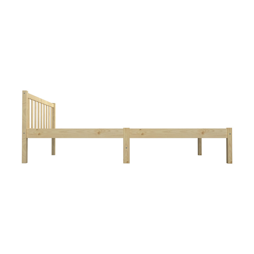 King Single Wooden Bed Frame with Headboard