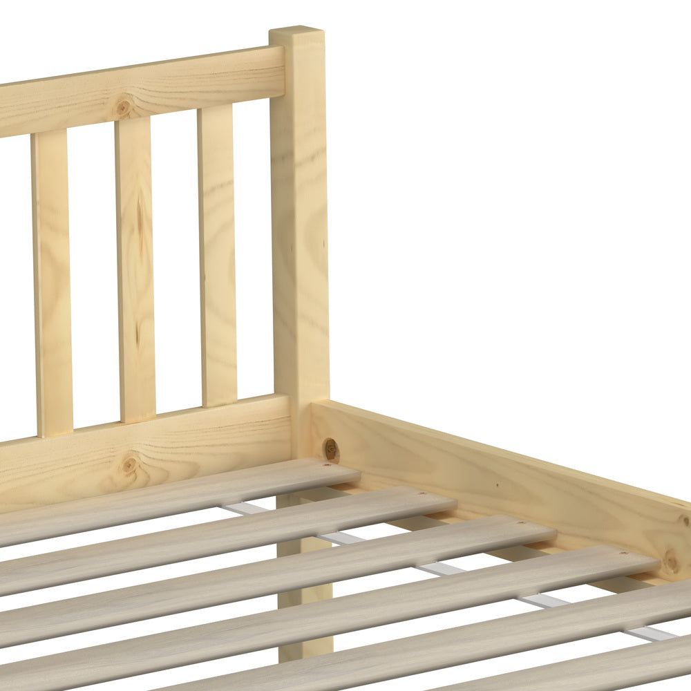 King Single Wooden Bed Frame with Headboard