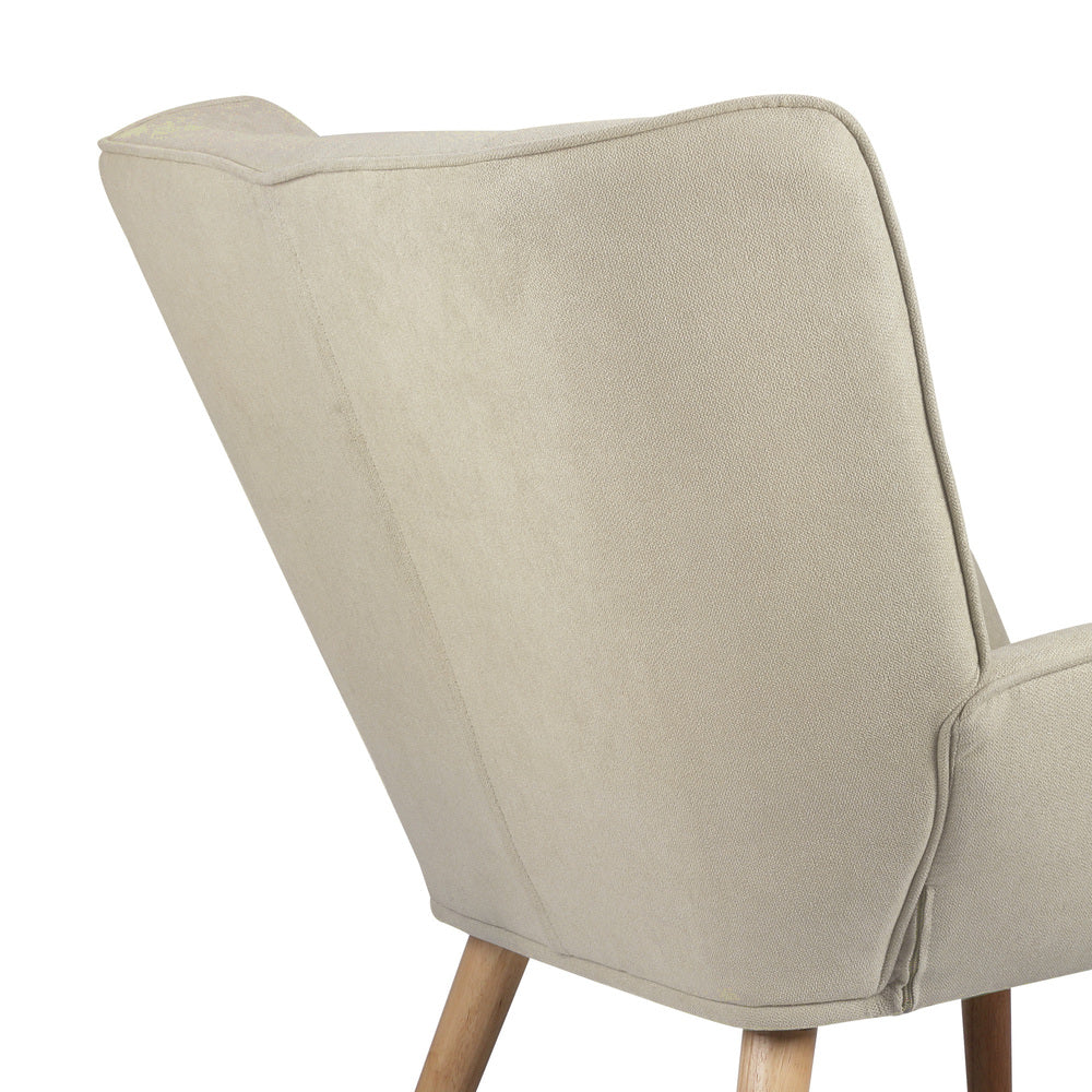 Fabric Upholstered Armchair Tub Chair Beige