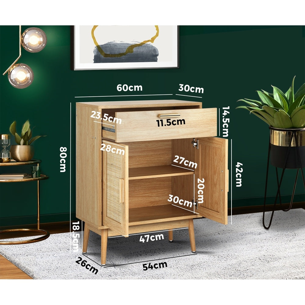Sideboard Rattan Hallway Table Wood