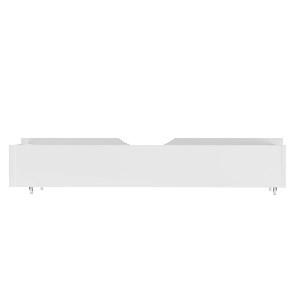 Two Storage Drawers Timber Trundle White