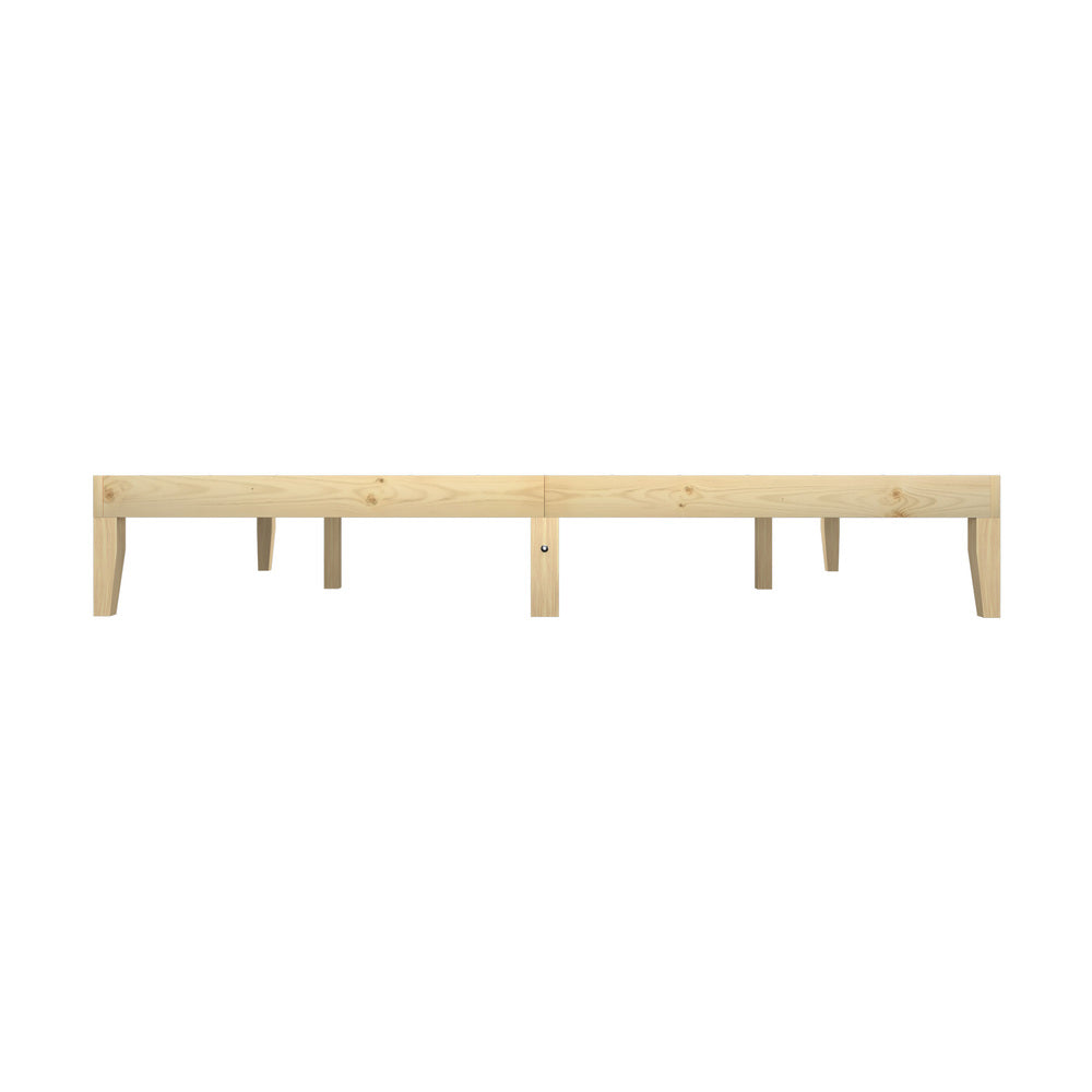 Pine Wood Double Size Bed Frame Bed Base