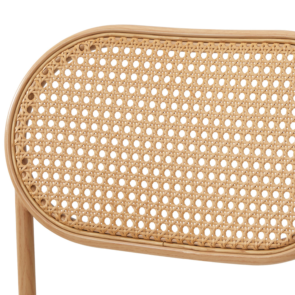Rattan Dining Chairs Set of 2 Sherpa White