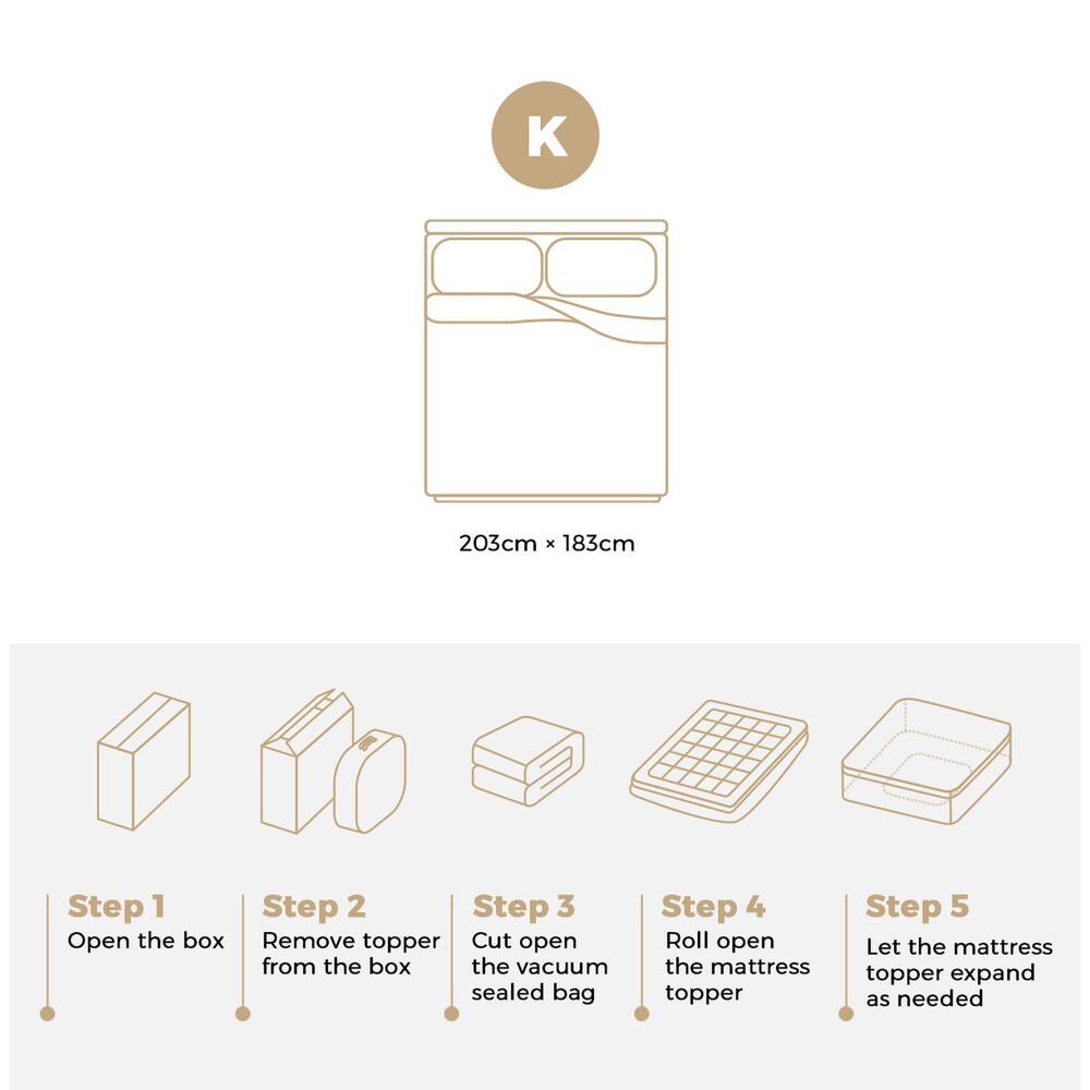 King Mattress Topper Pillow Top Microfiber 1000GSM