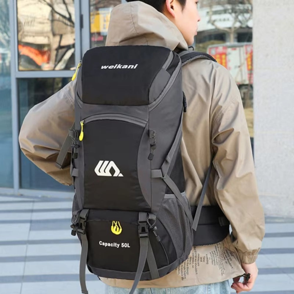 50L Travel Backpack Waterproof Hiking Camping Rucksack for Outdoor Sports
