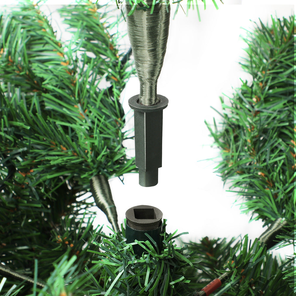 6FT Green Christmas Tree with LED Lights and Pine Cones Decorations