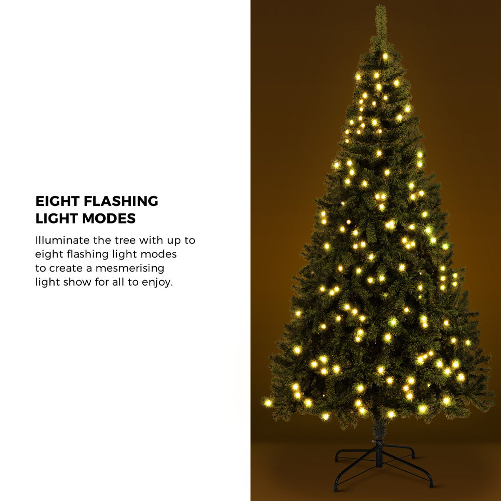 7FT Green Christmas Tree with LED Lights