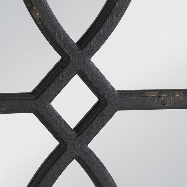 Black Carved Wall Mirrors Set of 2 Rectangular Home Decor 60cm
