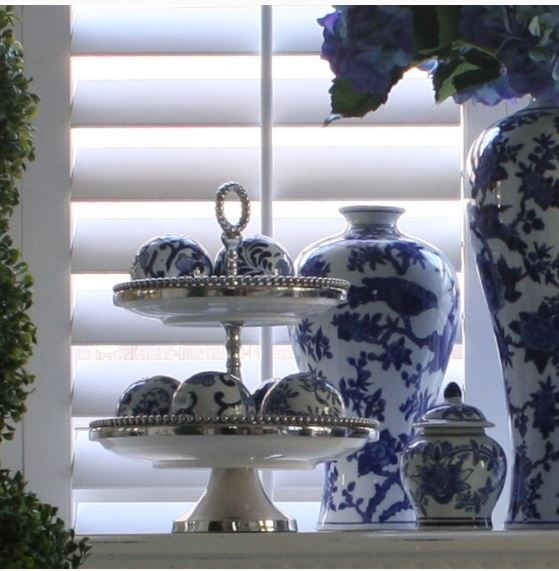 Aline Blue & White Balls Set of 6 Ceramic 10.2cm Decorative Spheres