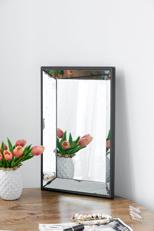 Antique Mirror Rectangular Tray 49.5x32.5cm Vintage Tabletop Decor