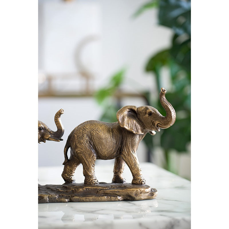 Elephant Family of 3 Statue Polyresin Home and Office Decor - 45.5 cm