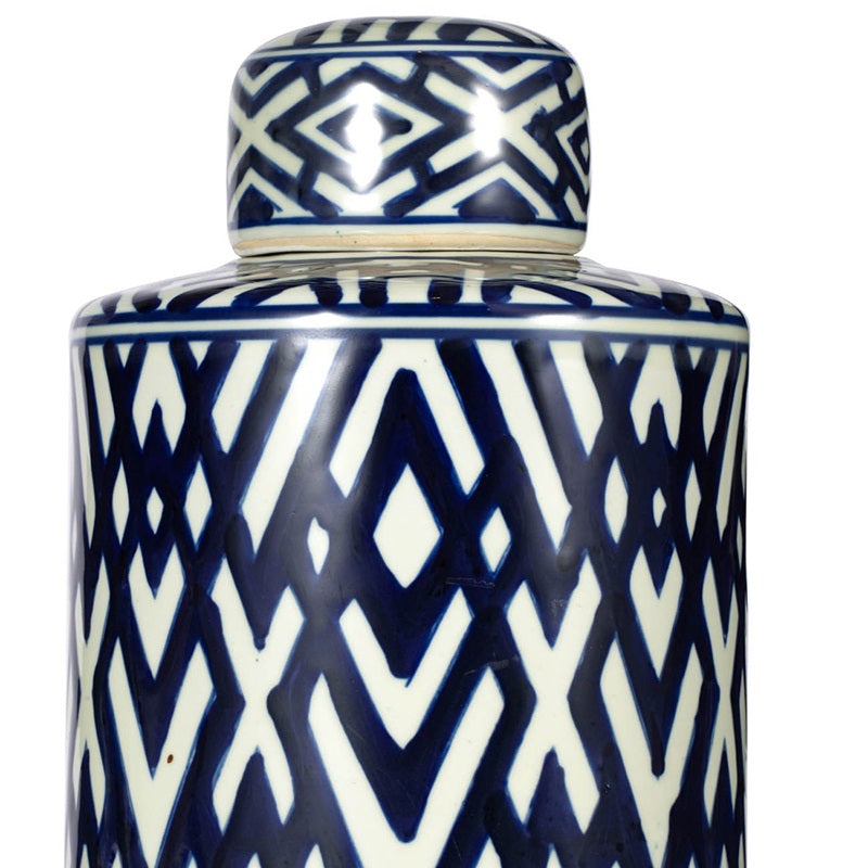 Carlyle Large Porcelain Lidded Jar Home Decorative Storage Container