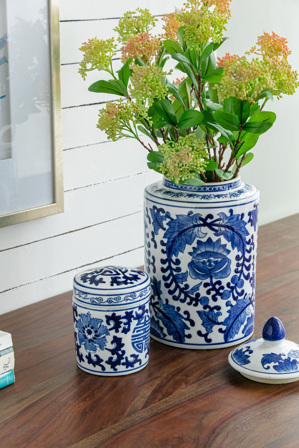 Indra Large Porcelain Jar with Lid Decorative Storage Container