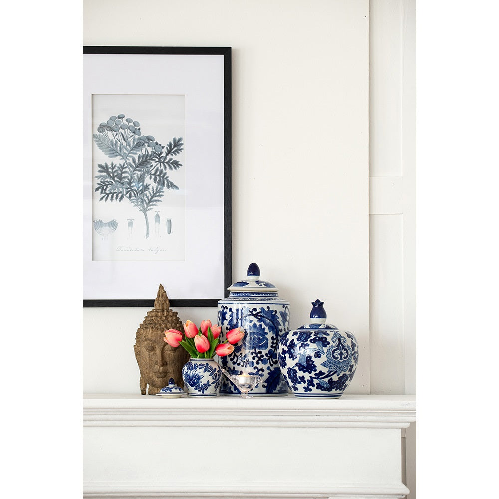 Indra Large Porcelain Jar with Lid Decorative Storage Container