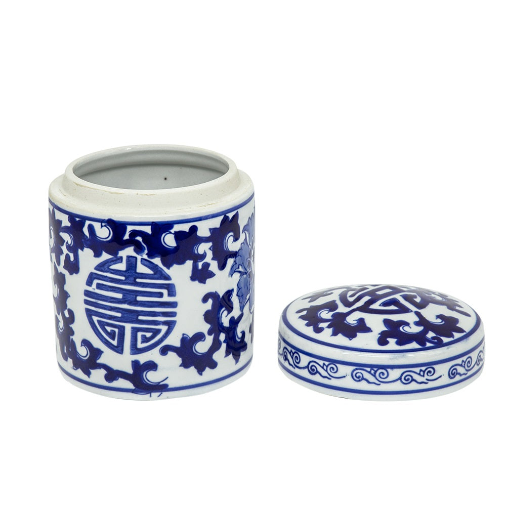 Asnee Porcelain Lidded Jar Tea Caddy Decorative Storage for Loose Tea