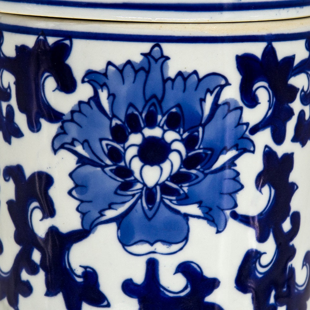 Asnee Porcelain Lidded Jar Tea Caddy Decorative Storage for Loose Tea