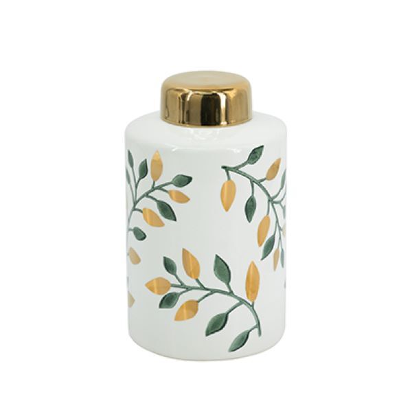 Botanical Lidded Jar 23.5cm Ceramic Decorative Storage Container