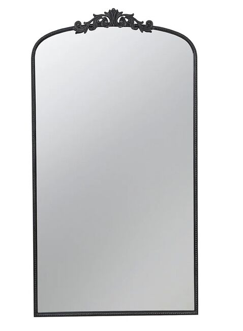Baroque Tall Black Wall Mirror 168cm Elegant Decorative Accent with Ornate Frame