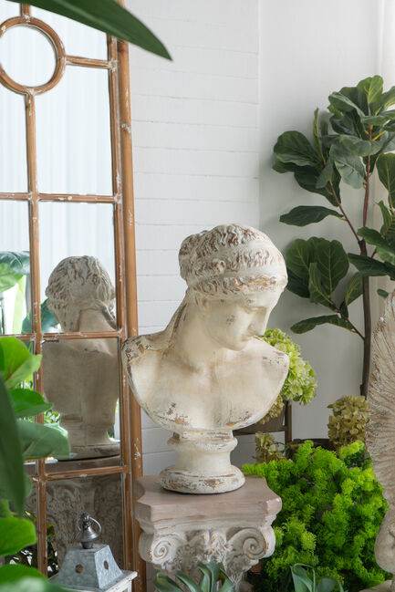 Artemis Decorative Bust 66cm Distressed Finish Magnesium Sculpture for Home Decor