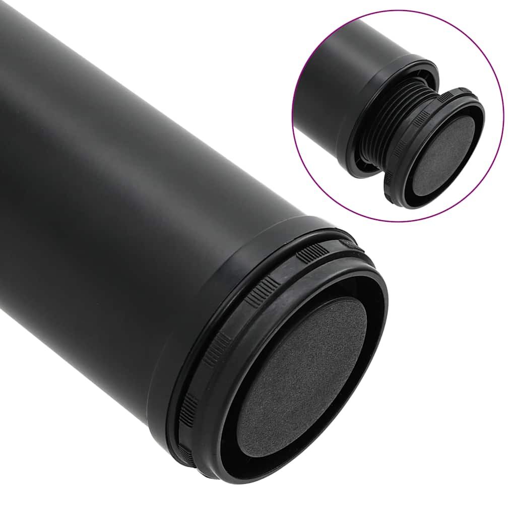 Adjustable Table Legs 4 pcs Black 870 mm