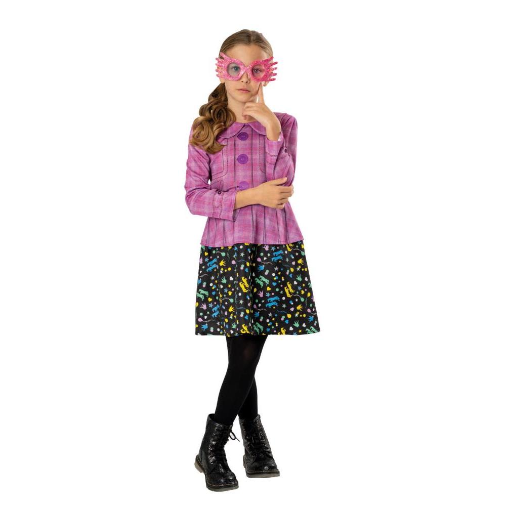 Harry Potter Luna Lovegood Kids Costume Dress with Spectrespecs Multi Colour