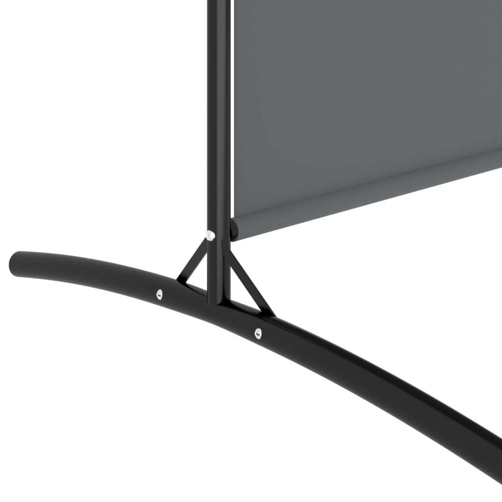 2-Panel Room Divider Anthracite 348x180 cm Fabric