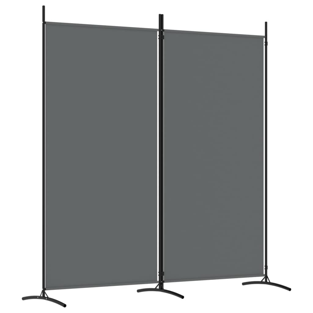 2-Panel Room Divider Anthracite 175x180 cm Fabric