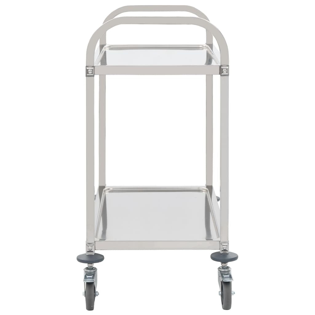 2-Tier Kitchen Trolley 95x45x83.5 cm Stainless Steel