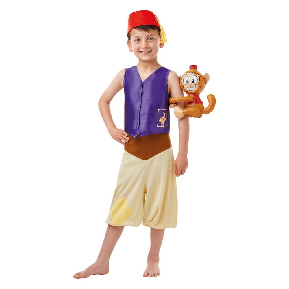 Aladdin Deluxe Costume Child Disney Fancy Dress Vest Pants Hat Red Colour