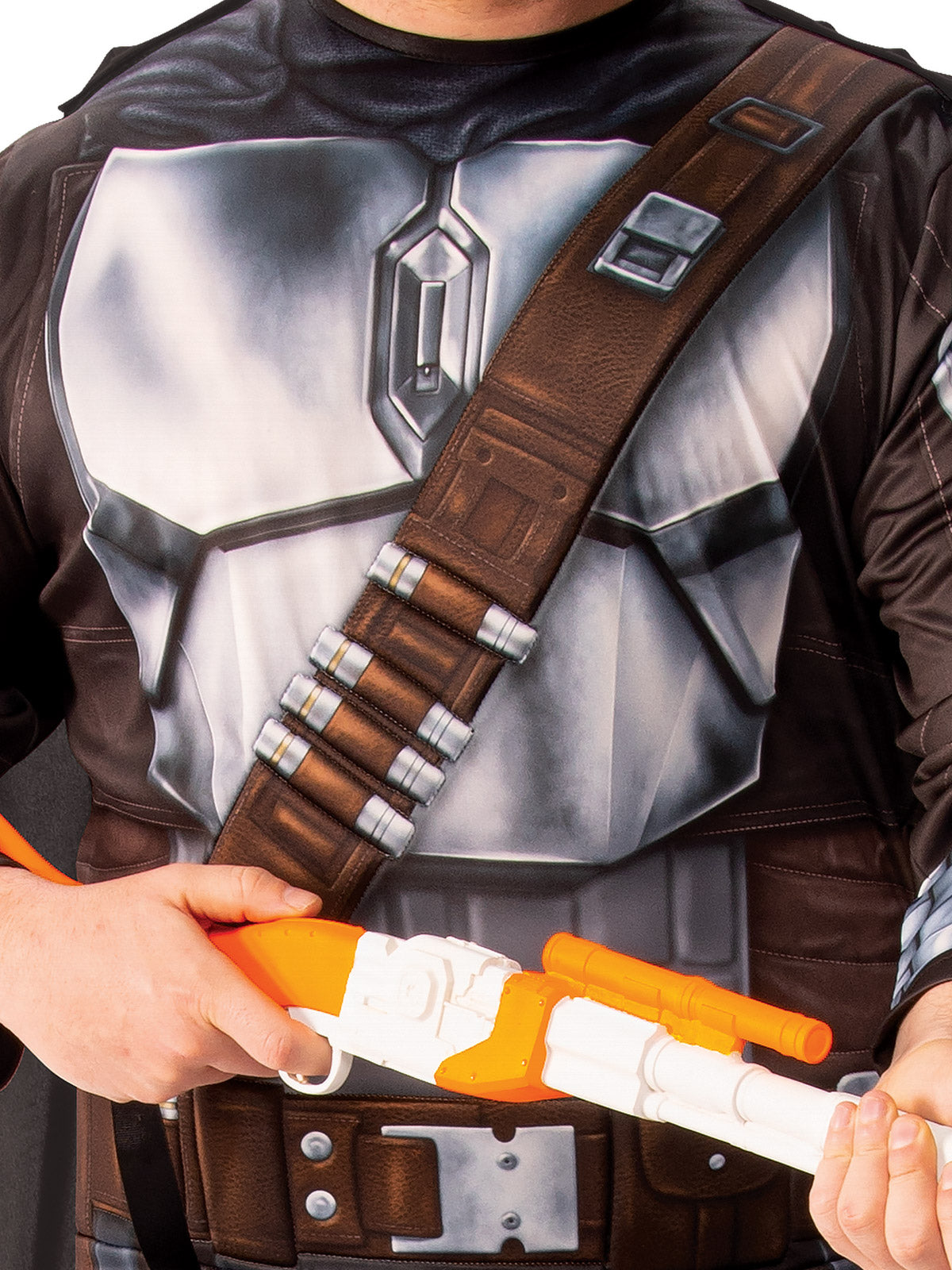 Star Wars The Mandalorian Deluxe Kids Costume with Armour &amp; Mask – Grey Colour