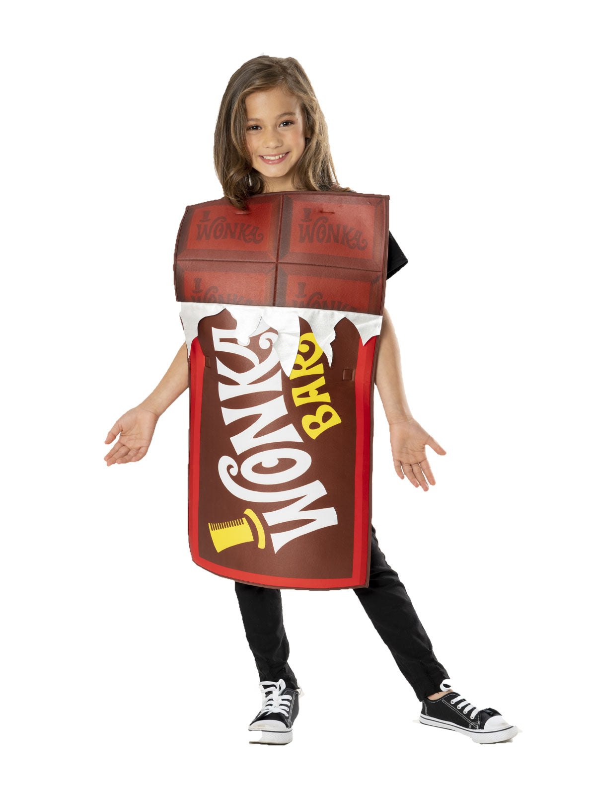 Kids Golden Ticket Costume – Charlie and the Chocolate Factory Tabard Outfit Gold Colour