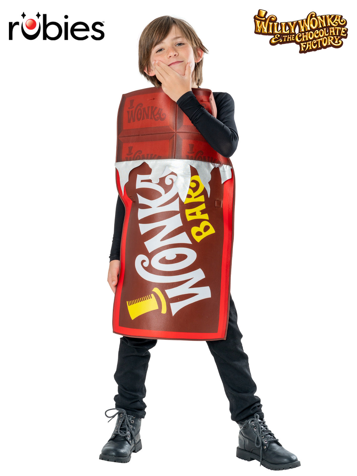 Willy Wonka Chocolate Bar Costume Tabard for Kids