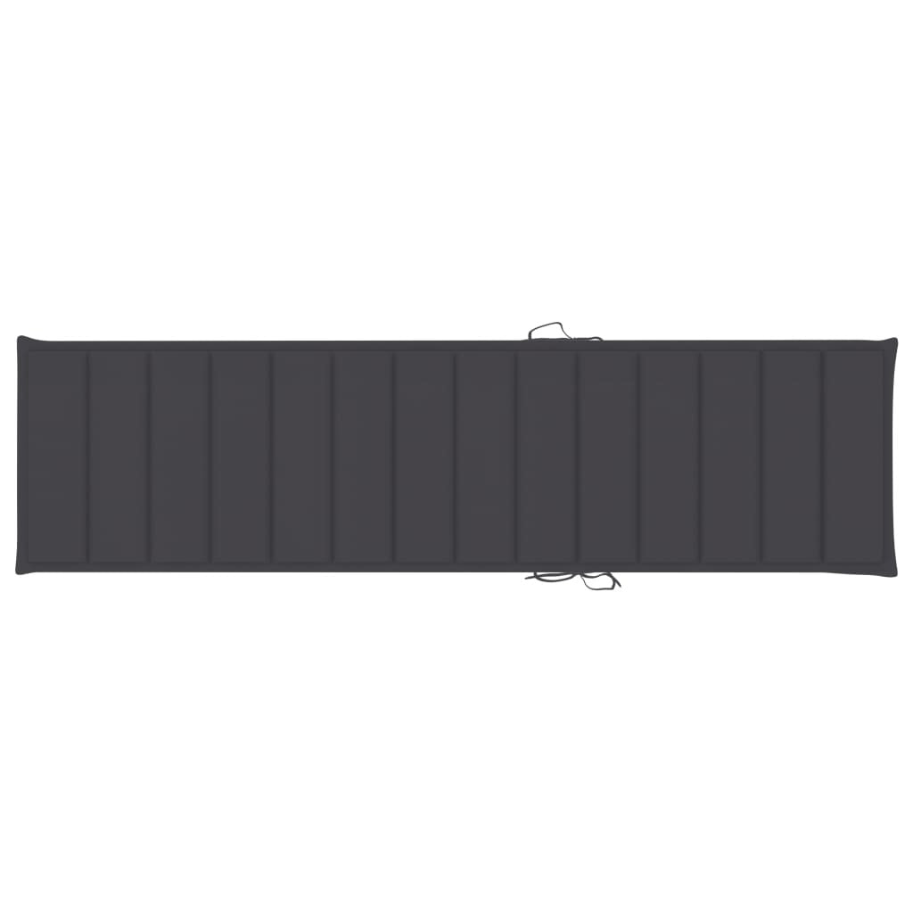 Sun Lounger Cushion Anthracite 200x50x3cm Oxford Fabric