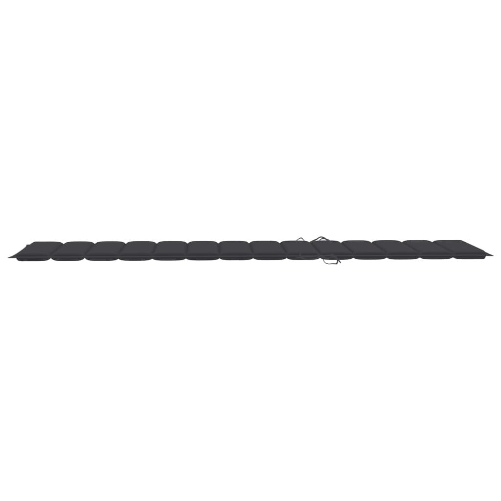 Sun Lounger Cushion Anthracite 200x50x3cm Oxford Fabric