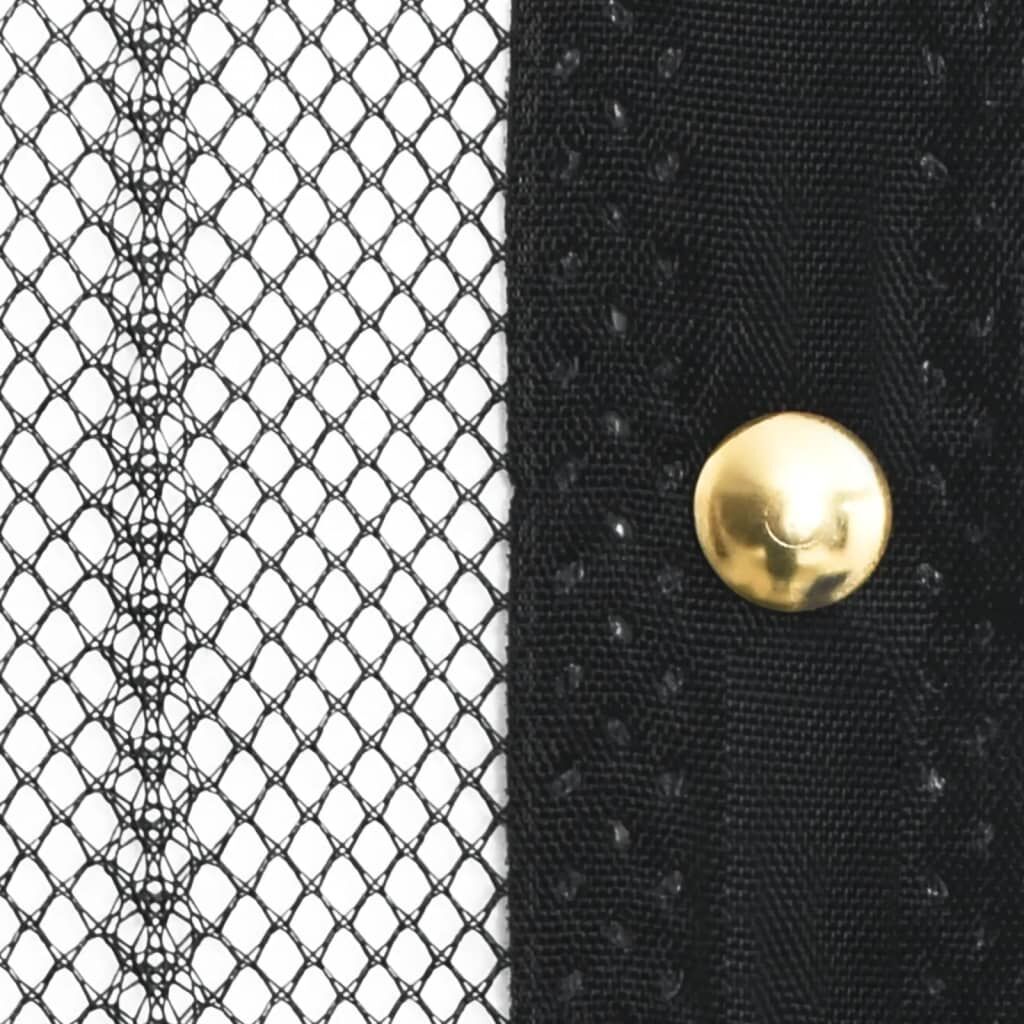 Insect Door Curtains 2 pcs with Magnet Blocks Black 210x90 cm
