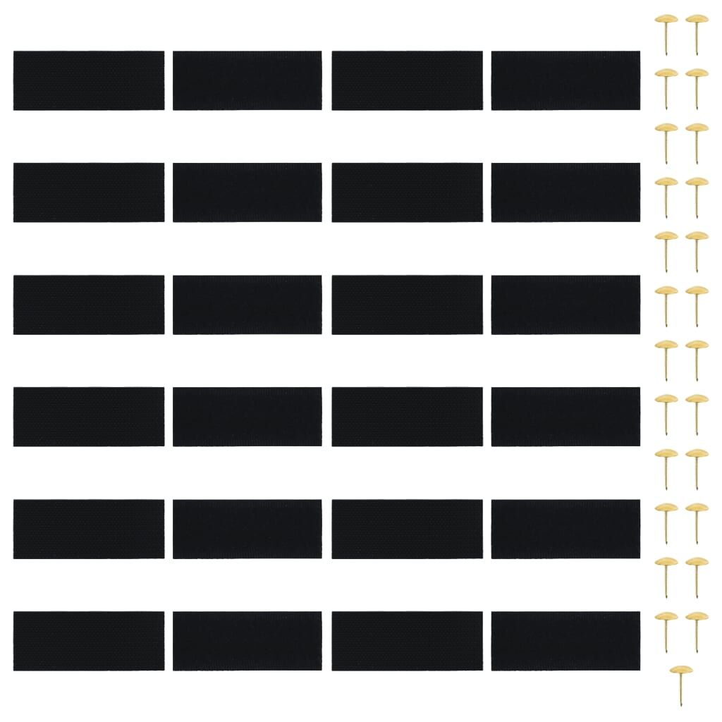 Insect Door Curtains 2 pcs with Magnet Blocks Black 220x130 cm